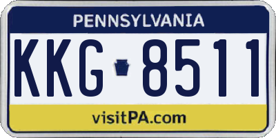 PA license plate KKG8511