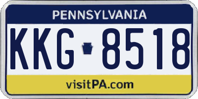 PA license plate KKG8518