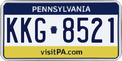 PA license plate KKG8521