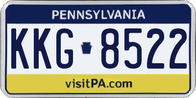 PA license plate KKG8522