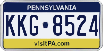 PA license plate KKG8524