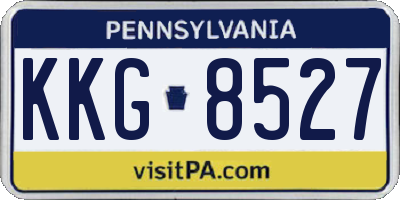 PA license plate KKG8527
