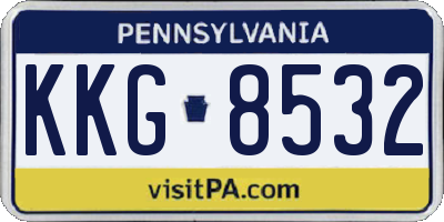 PA license plate KKG8532