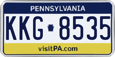 PA license plate KKG8535