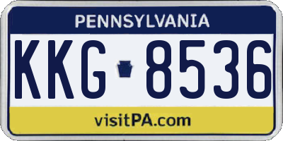 PA license plate KKG8536