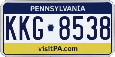 PA license plate KKG8538