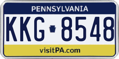 PA license plate KKG8548