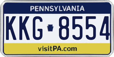 PA license plate KKG8554
