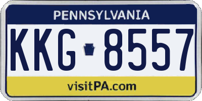 PA license plate KKG8557