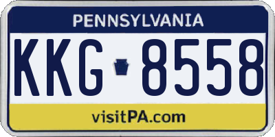 PA license plate KKG8558