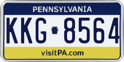 PA license plate KKG8564