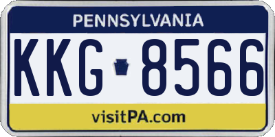 PA license plate KKG8566