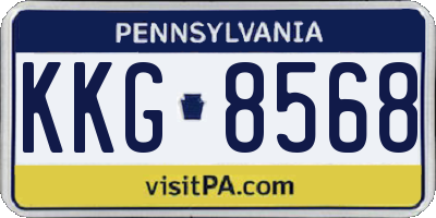 PA license plate KKG8568