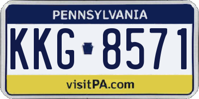 PA license plate KKG8571