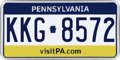 PA license plate KKG8572