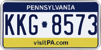 PA license plate KKG8573
