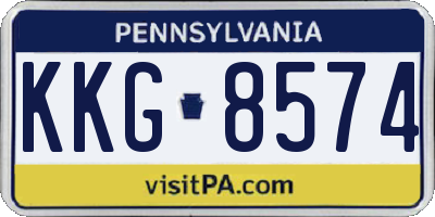 PA license plate KKG8574