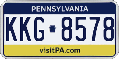 PA license plate KKG8578