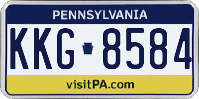 PA license plate KKG8584