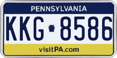 PA license plate KKG8586