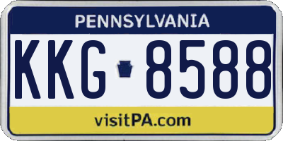 PA license plate KKG8588