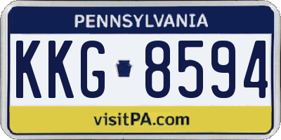 PA license plate KKG8594