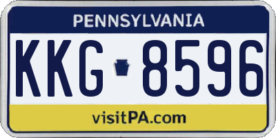 PA license plate KKG8596