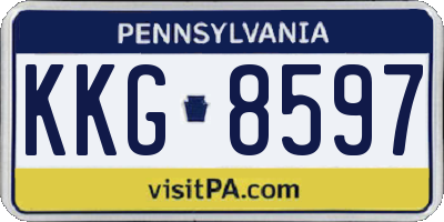 PA license plate KKG8597