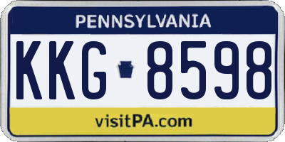 PA license plate KKG8598