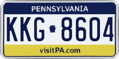 PA license plate KKG8604