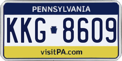 PA license plate KKG8609