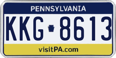 PA license plate KKG8613