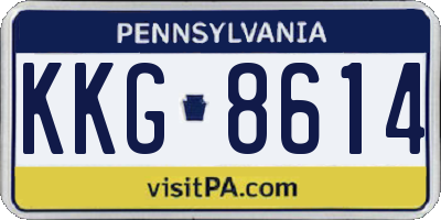 PA license plate KKG8614