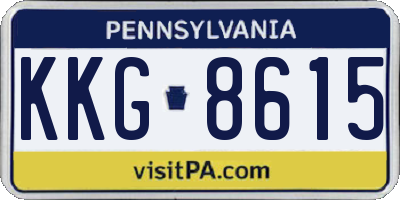 PA license plate KKG8615