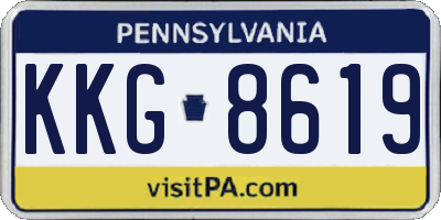 PA license plate KKG8619