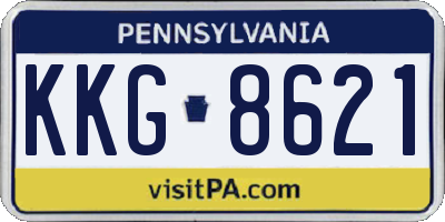 PA license plate KKG8621