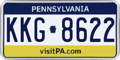PA license plate KKG8622