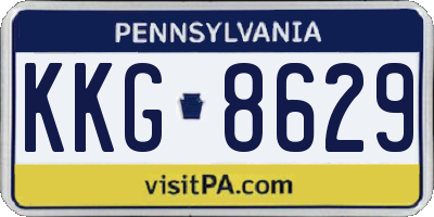 PA license plate KKG8629