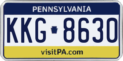 PA license plate KKG8630