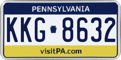 PA license plate KKG8632