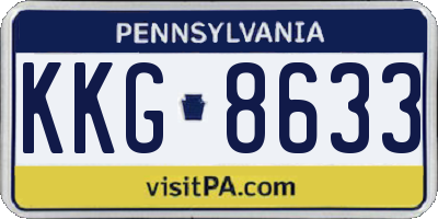 PA license plate KKG8633