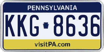 PA license plate KKG8636