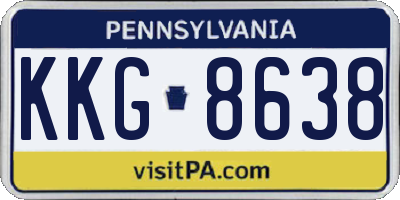PA license plate KKG8638