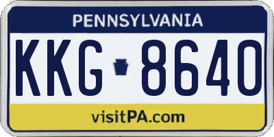 PA license plate KKG8640