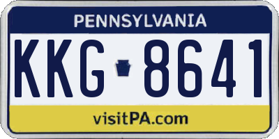 PA license plate KKG8641