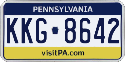 PA license plate KKG8642