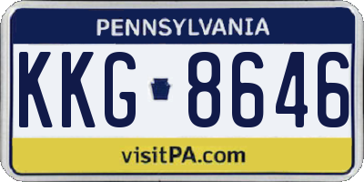 PA license plate KKG8646