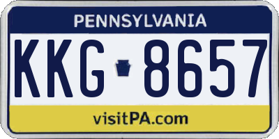 PA license plate KKG8657