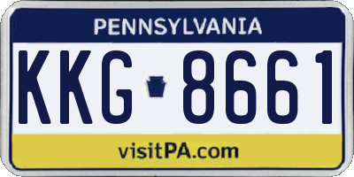 PA license plate KKG8661