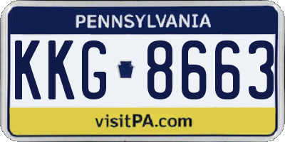 PA license plate KKG8663